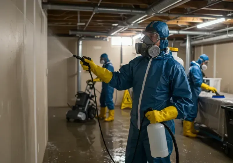 Basement Sanitization and Antimicrobial Treatment process in Wayne, ME